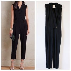 Elevenses Anthropologie size 8 black light breathable sleeveless jumpsuit